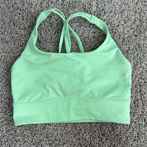 Lululemon - citra lime energy longline bra, size 6